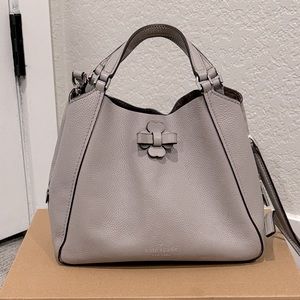 Kate spade grey leather tote crossbody